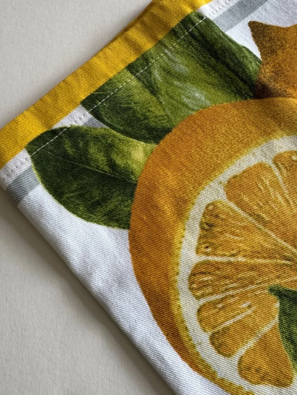 Williams Sonoma Meyer Lemon Print Dinner Napkins Cotton 20